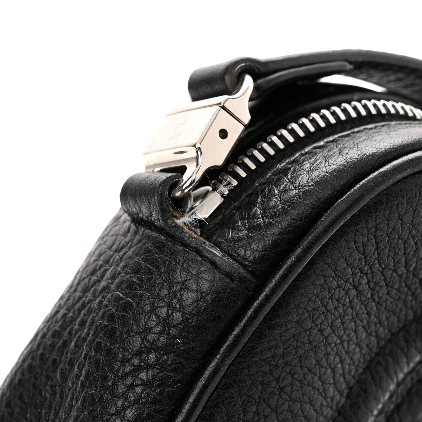 Pebbled Calfskin Children's Mini Soho Disco Messenger Bag Black