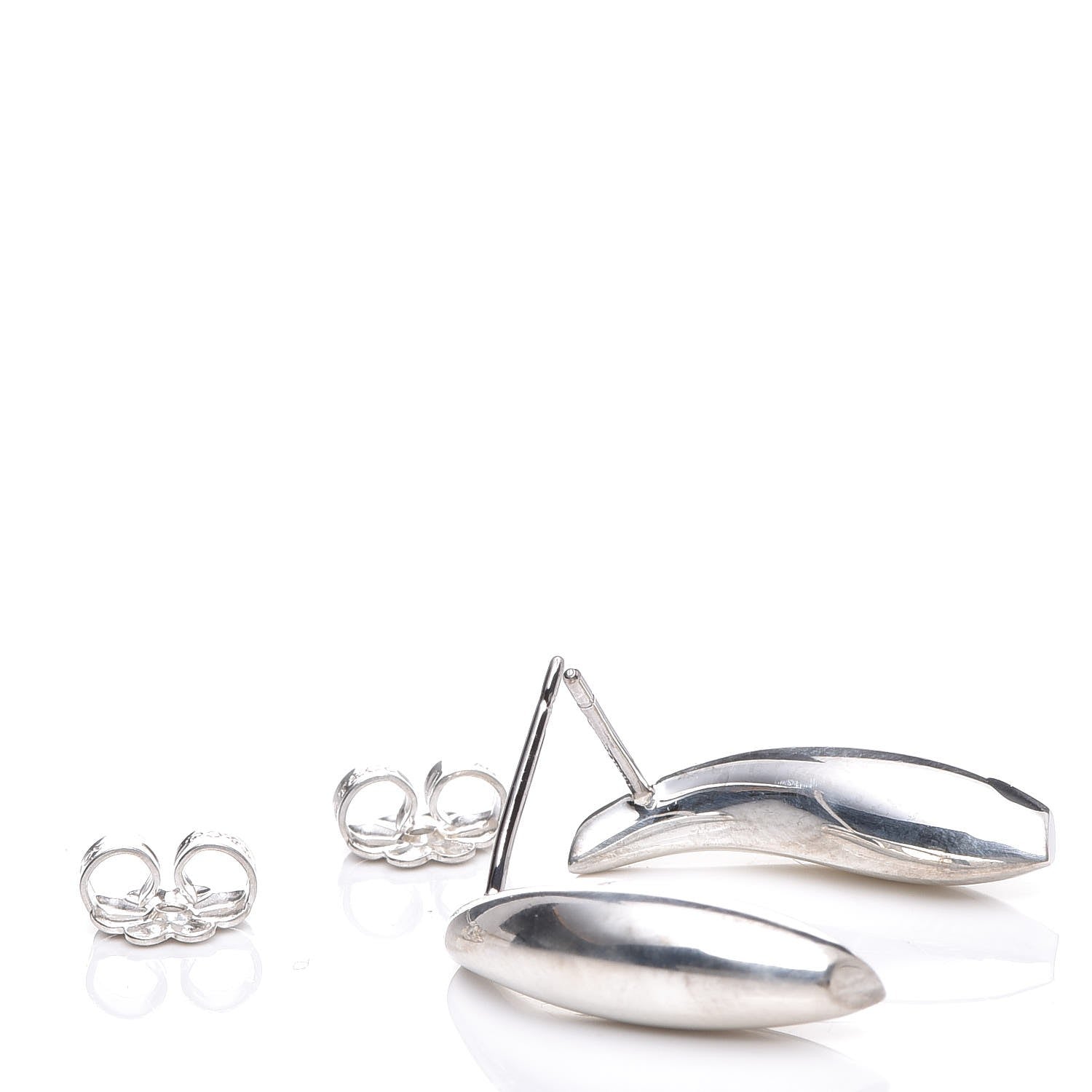 Tiffany Sterling Silver Frank Gehry Fish Earrings 3 of 4