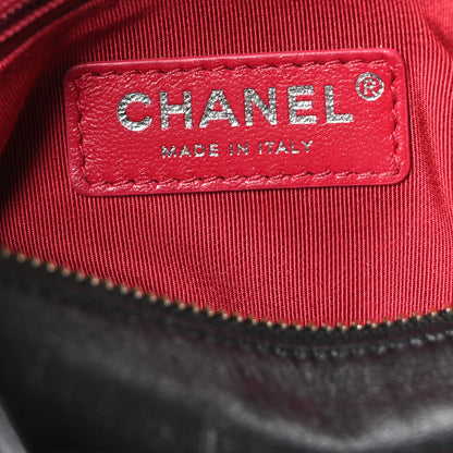 Chanel Aged Calfskin Quilted Small Gabrielle Logo Hobo Black 6 of 10