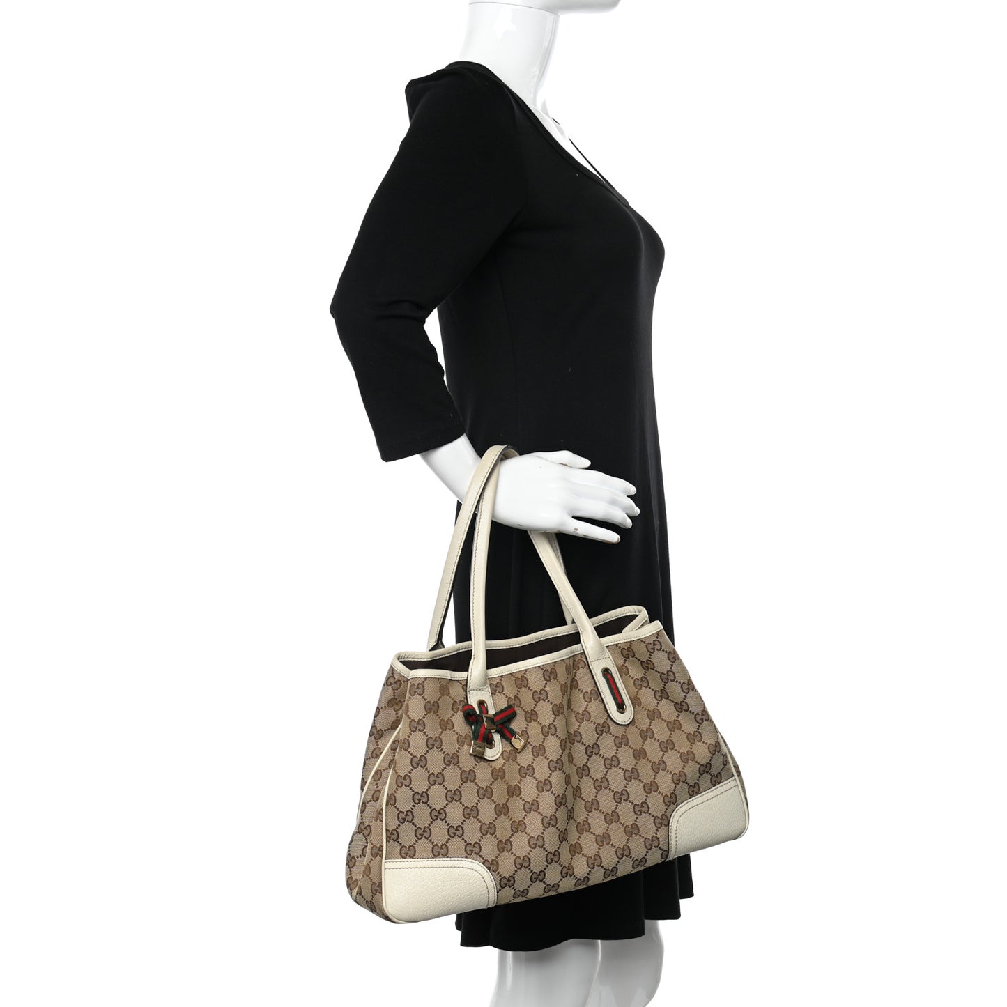 Monogram Medium Princy Tote Off White
