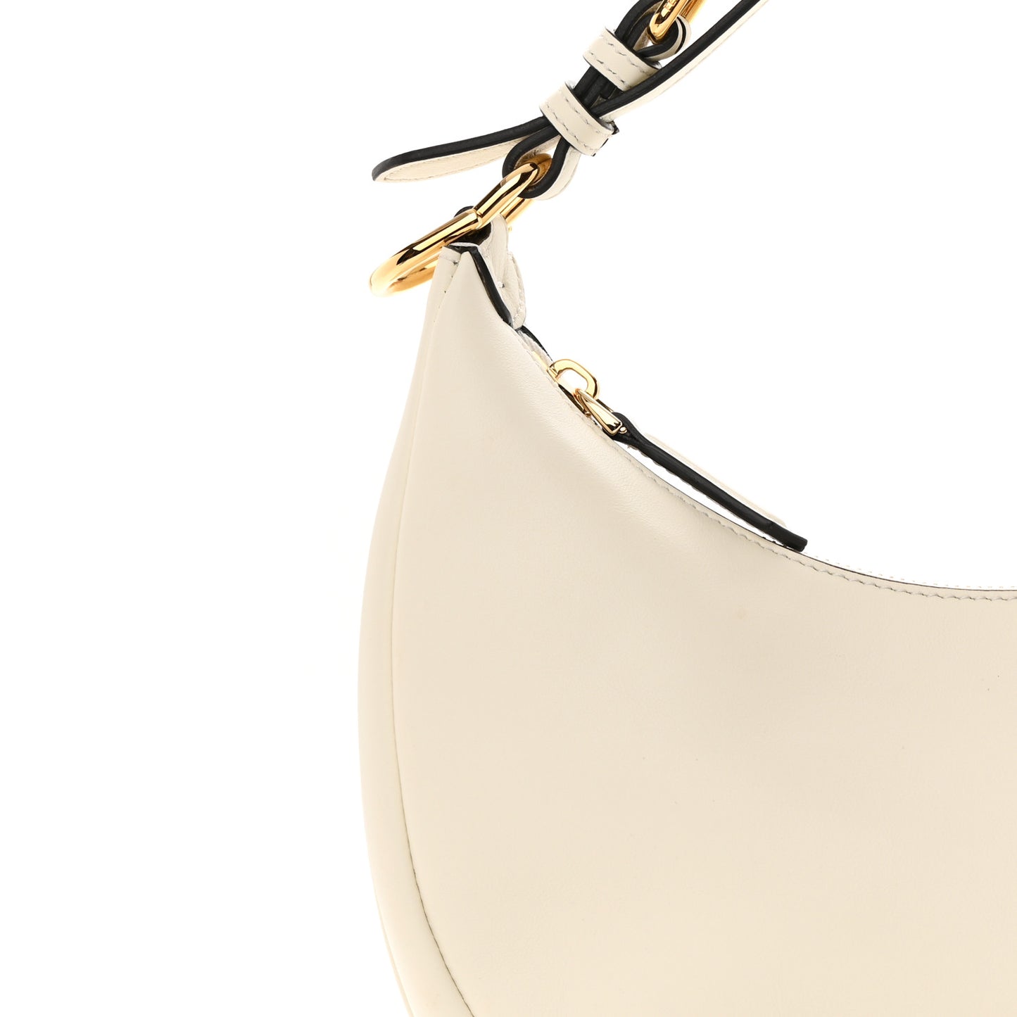Vitello Grace Matte Small Fendigraphy Hobo Bag Nuvola