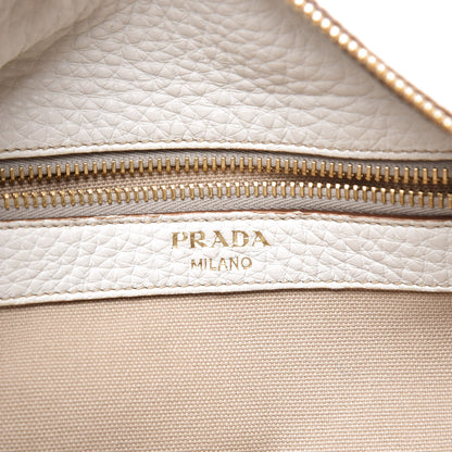 Prada Vitello Daino Medium Top Handle Bag White 11 of 13