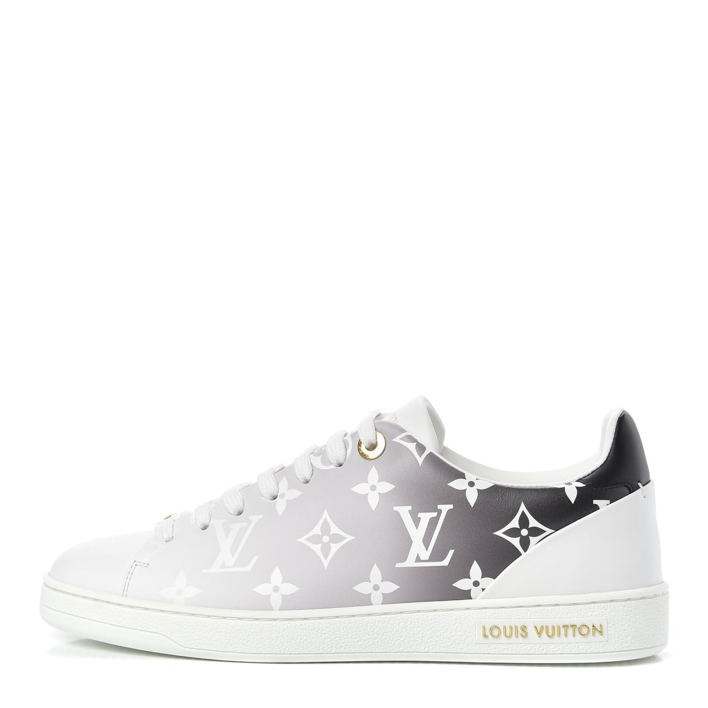 Calfskin Monogram Frontrow Sneakers 38 White Black