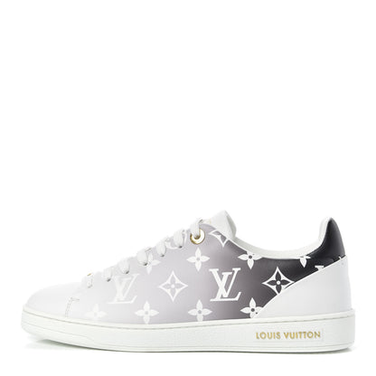 Louis Vuitton Calfskin Monogram Frontrow Sneakers 38 White Black 1 of 10