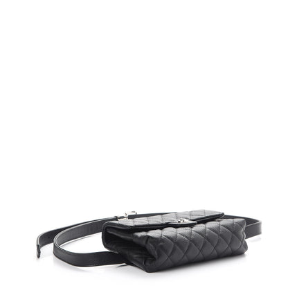 Chanel Grained Calfskin Quilted 2.55 Reissue Flap Belt Bag Clutch Black 3 of 7