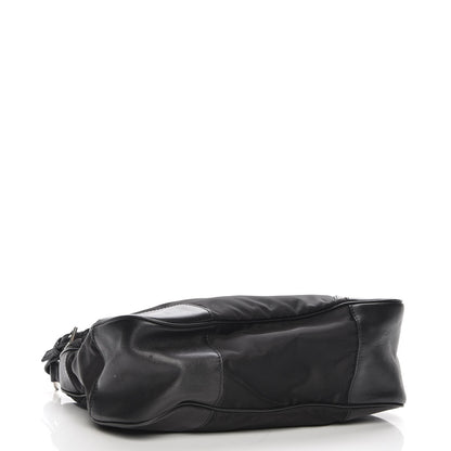 Prada Tessuto Nylon Vitello Hobo Black 4 of 6