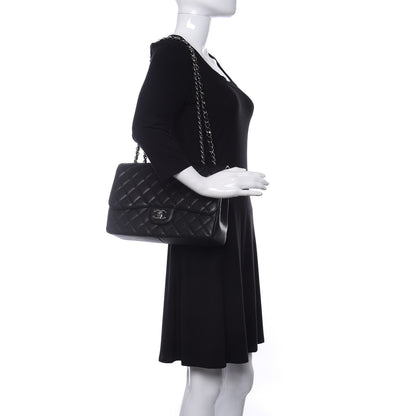 Chanel Caviar Quilted Jumbo Single Flap Black 2 of 10