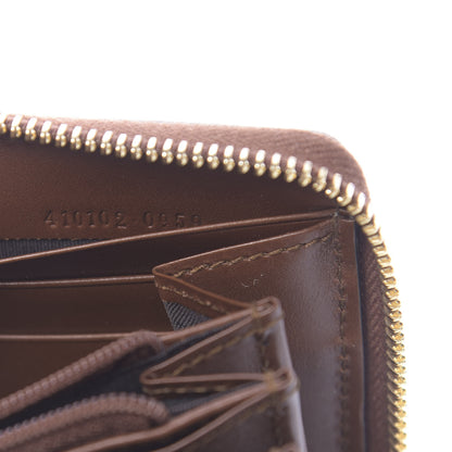 Gucci GG Supreme Monogram Cuoio Toscano Zip Around Wallet Beige Ebony Cuir 7 of 8