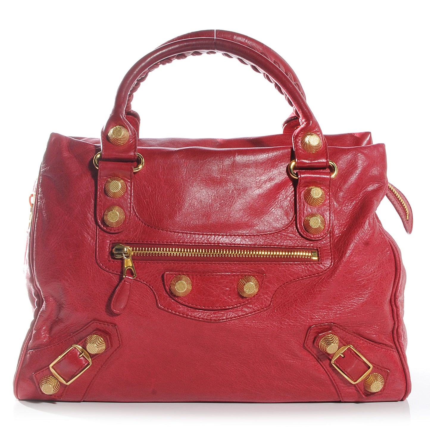 Agneau Giant 21 Gold Hardware Mid Day Rouge Coquelicot
