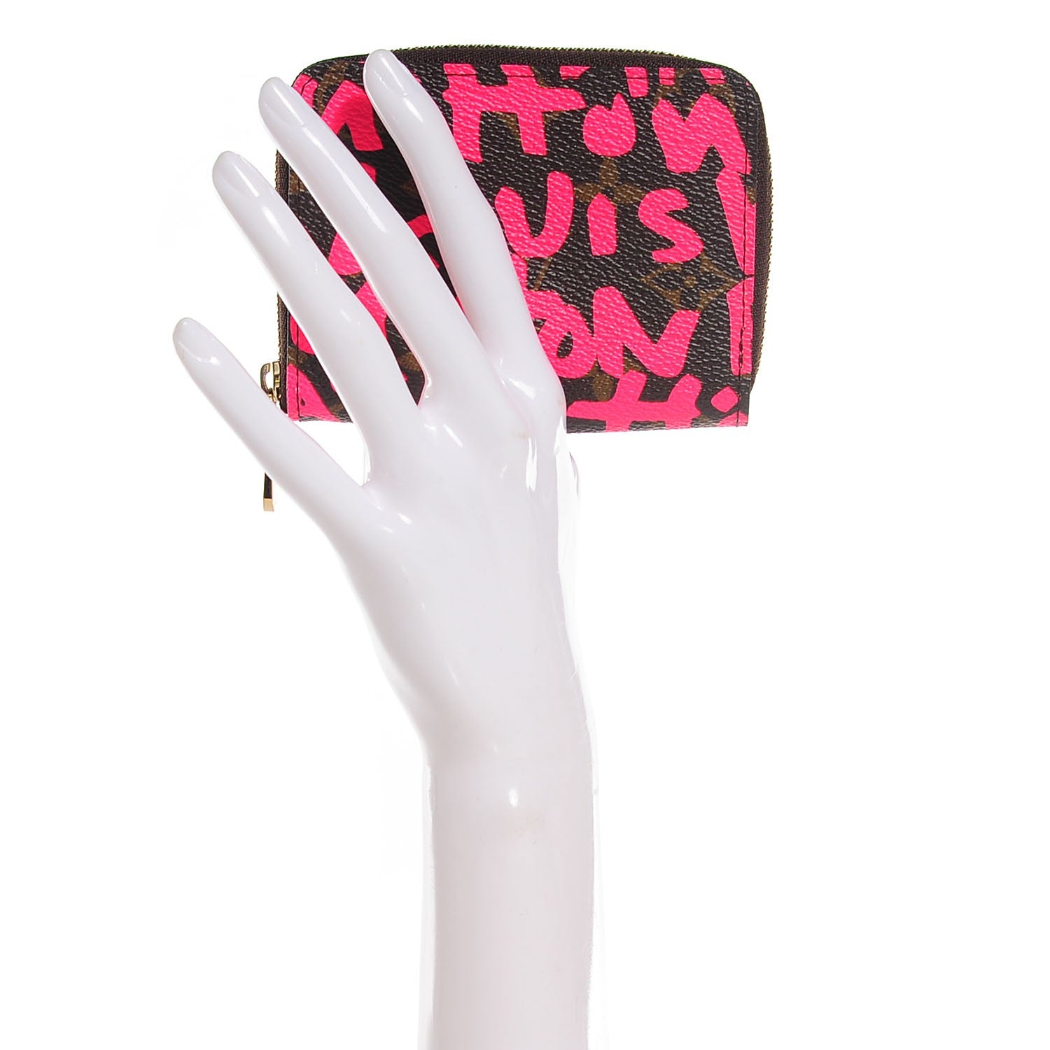 Louis Vuitton Monogram Graffiti Zippy Coin Purse Fuchsia 2 of 7