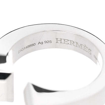 Hermes Sterling Silver Large Clou de Forge Ring 53 6.5 4 of 6