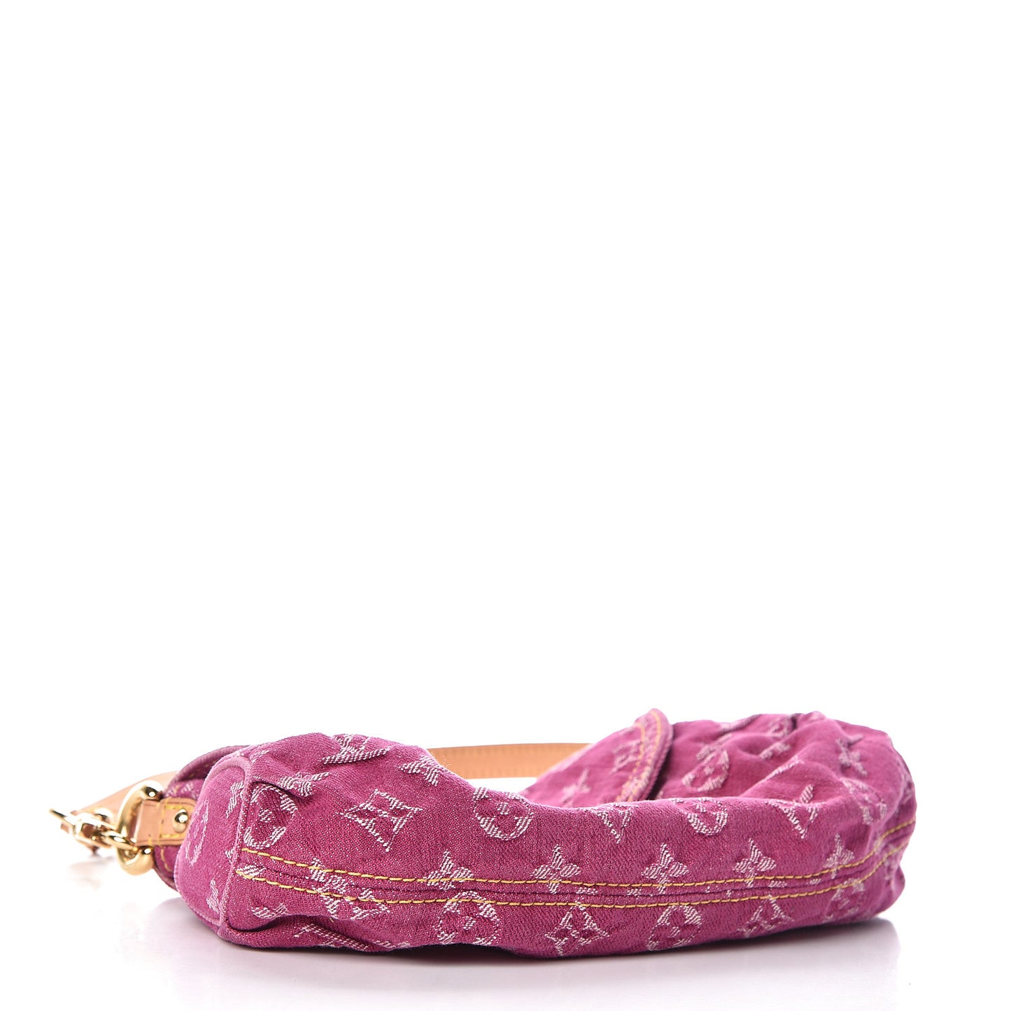 Monogram Denim Mini Pleaty Fuchsia