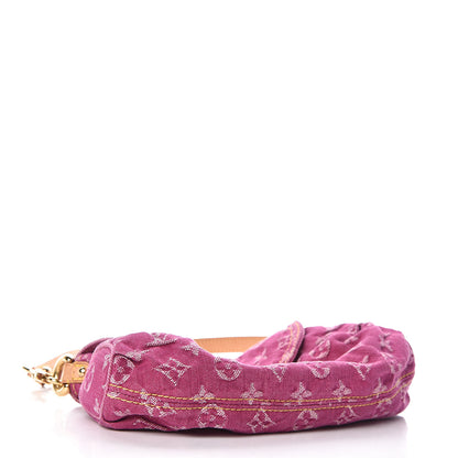 Louis Vuitton Monogram Denim Mini Pleaty Fuchsia 4 of 12