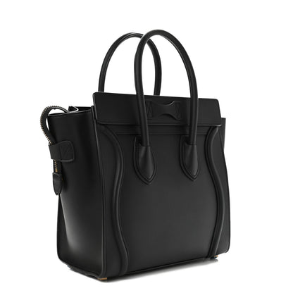 Celine Smooth Calfskin Micro Luggage Black 3 of 12