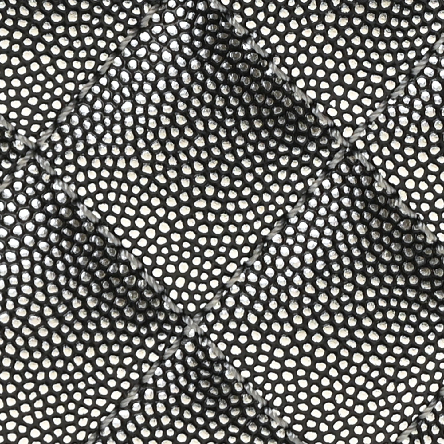 Metallic Caviar Quilted Mini Coco Handle Flap Silver