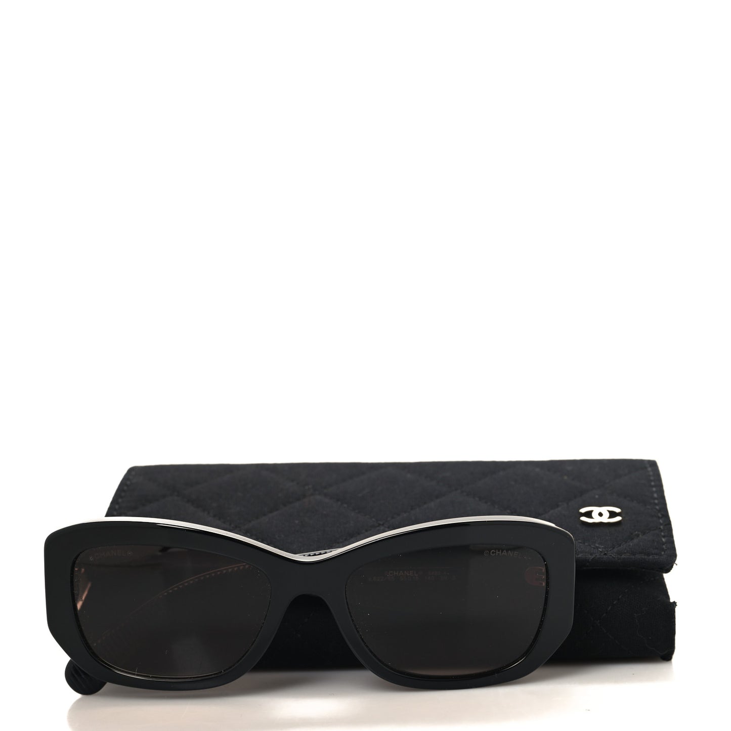 Acetate Rectangle Sunglasses 5493 Black