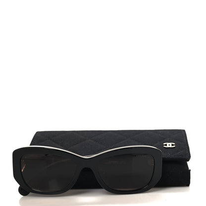 Chanel Acetate Rectangle Sunglasses 5493 Black 7 of 7