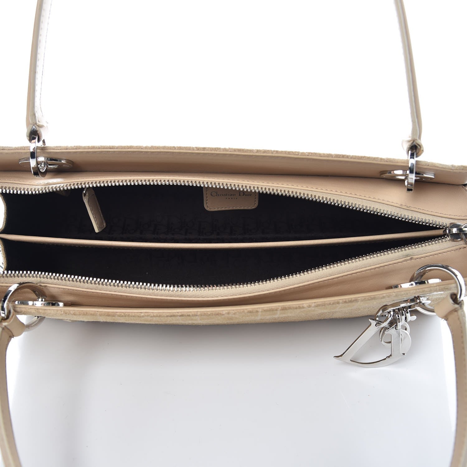 Christian Dior Suede Cannage Stitched East West Lady Dior Beige 5 of 25