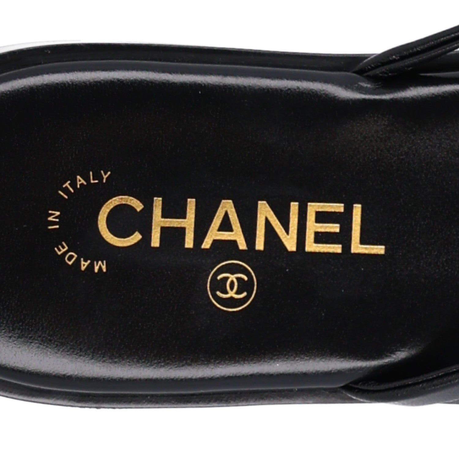 Chanel Goatskin CC Times Square Thong Sandals 42 Black 9 of 10