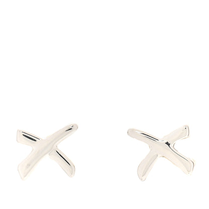 Tiffany Sterling Silver Mini Paloma Picasso Graffiti X Stud Earrings 1 of 5