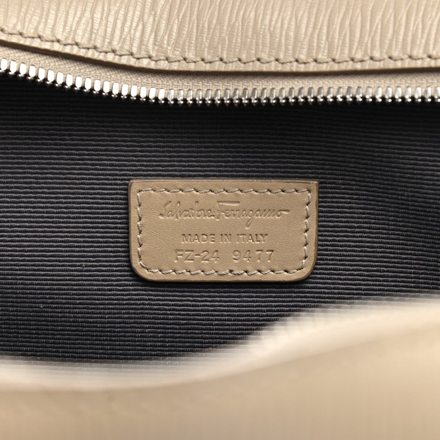 Salvatore Ferragamo Calfskin Zip Around Briefcase Beige 10 of 16