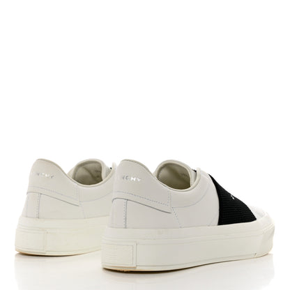 Givenchy Calfskin Band Logo Womens Urban Street Sneakers 39.5 White Black 4 of 10