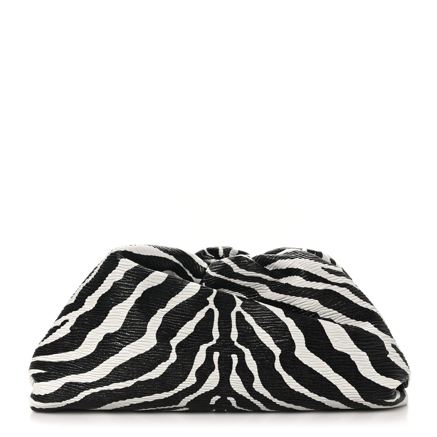 Nappa Zebra Print The Pouch Oversized Clutch White Black