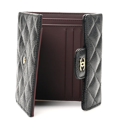 Chanel Caviar Quilted Compact Flap Wallet Black 5 of 8