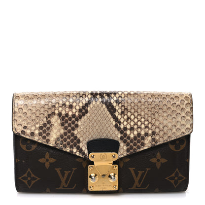 Louis Vuitton Snakeskin Monogram Pallas Wallet Black 1 of 8