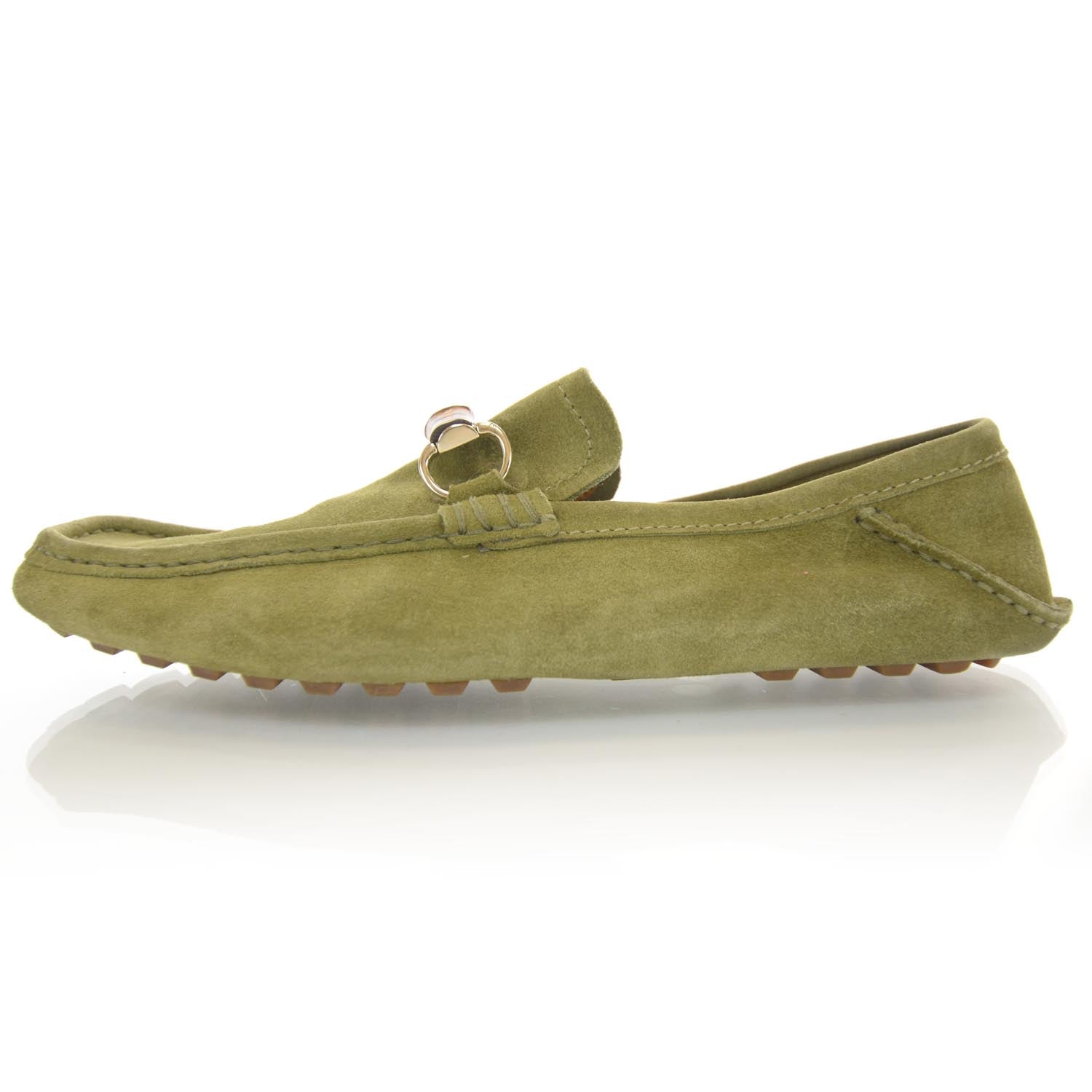 Gucci Suede Horsebit Driver Loafers 10 1 of 6