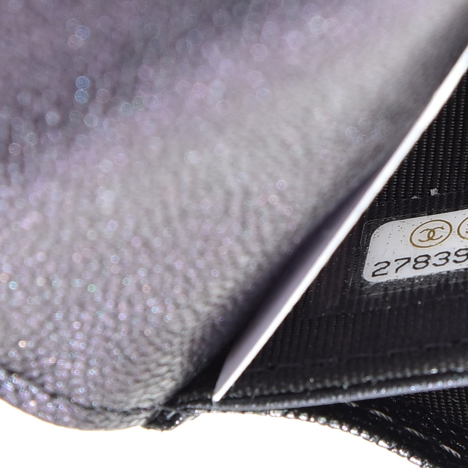 Chanel Iridescent Caviar Quilted Medium Flap Wallet Black 8 of 8