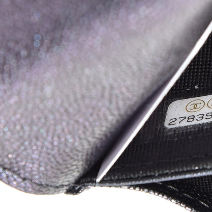 Chanel Iridescent Caviar Quilted Medium Flap Wallet Black 8 of 8