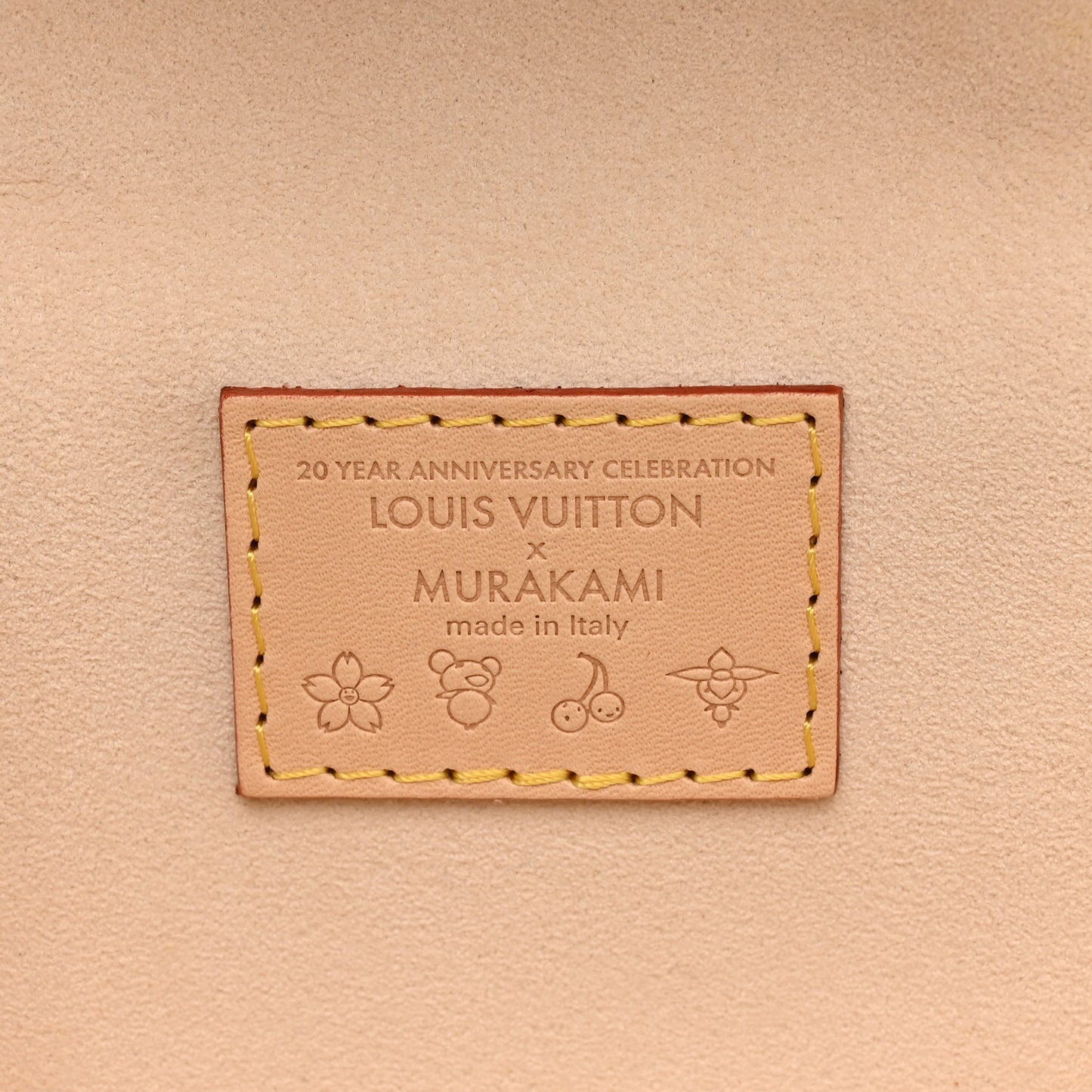 LV x TM Monogram Multicolor Vanity Chain Pouch White