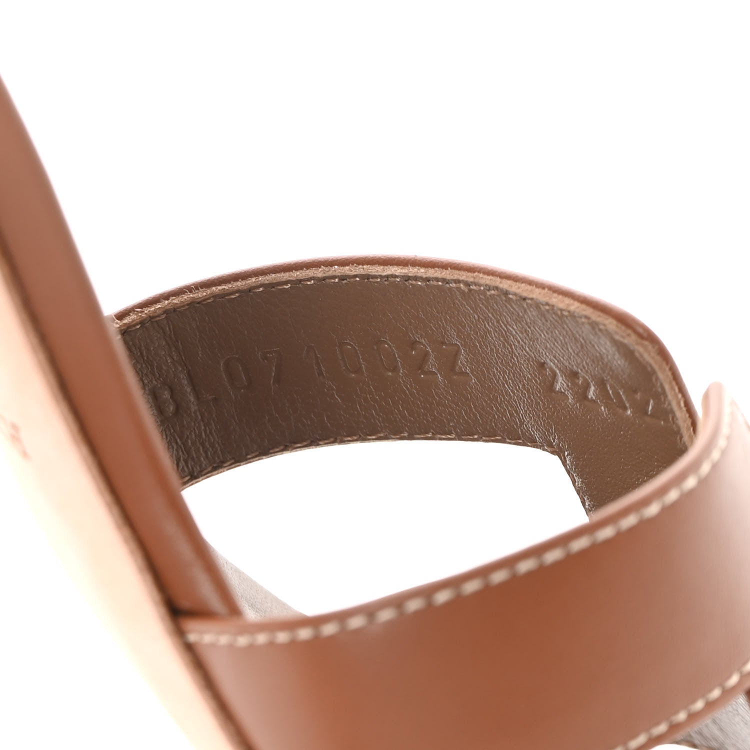 Hermes Calfskin Oasis Sandals 37.5 Gold 8 of 12
