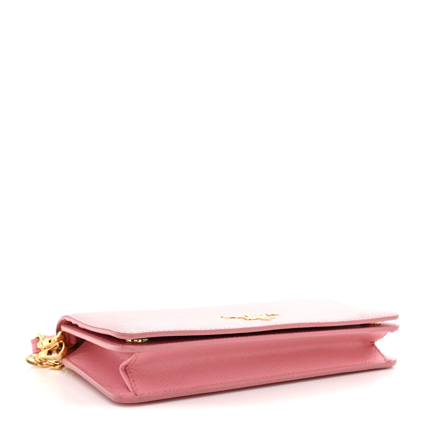 Saffiano Metal Mini Flap Crossbody Wristlet Bag Petalo