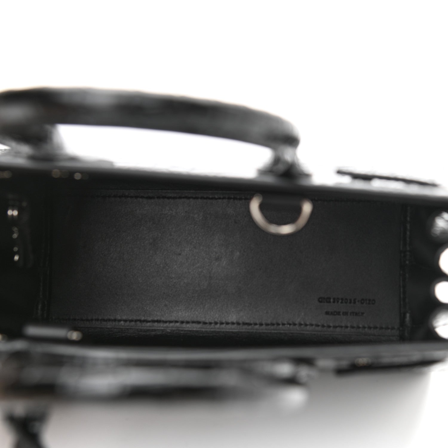 Saint Laurent Calfskin Crocodile Embossed Nano Sac De Jour Black 5 of 11