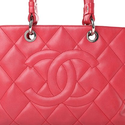 Chanel Soft Caviar Quilted CC Timeless Tote Fuchsia 8 of 19