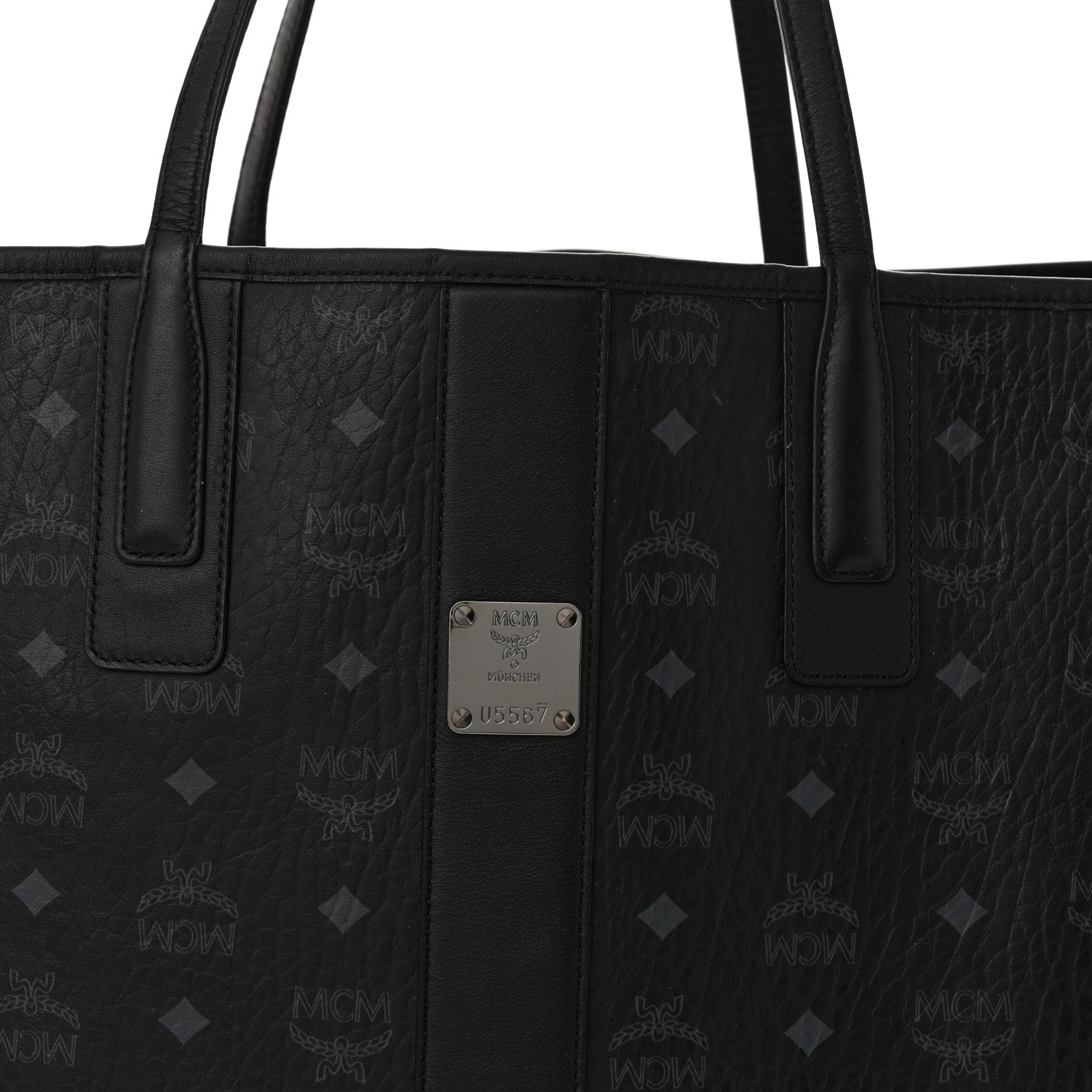 MCM Visetos Large Liz Reversible Shopper Tote Black 13 of 26