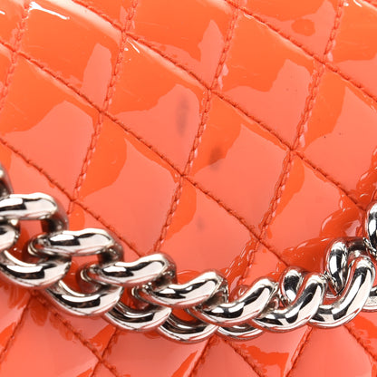 Chanel Patent Calfskin Quilted Medium Plexiglass Boy Flap Orange 13 of 15