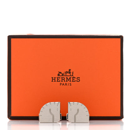 Hermes Palladium Manchette Horse Cufflinks Silver 7 of 7