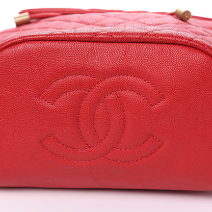 Chanel Caviar Quilted Filigree Backpack Red 9 of 11