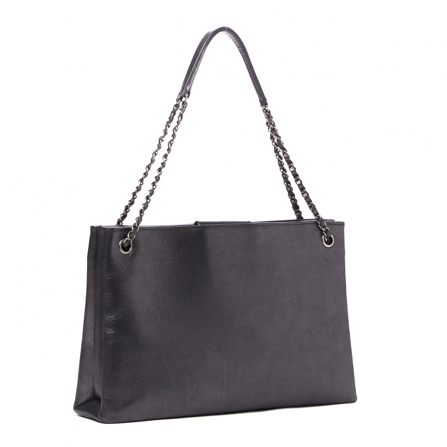 Chanel Iridescent Calfskin CC East West Shopping Tote Grey 2 of 9