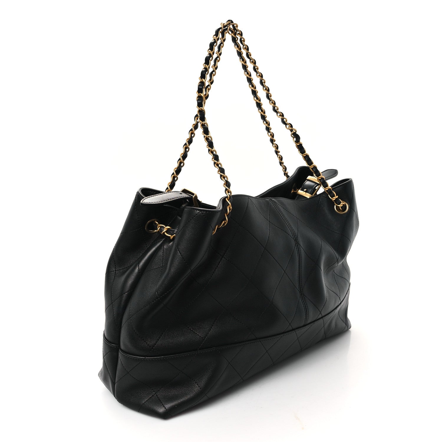 Chanel Calfskin Stitched Large Shopping Bag Black 2 of 10
