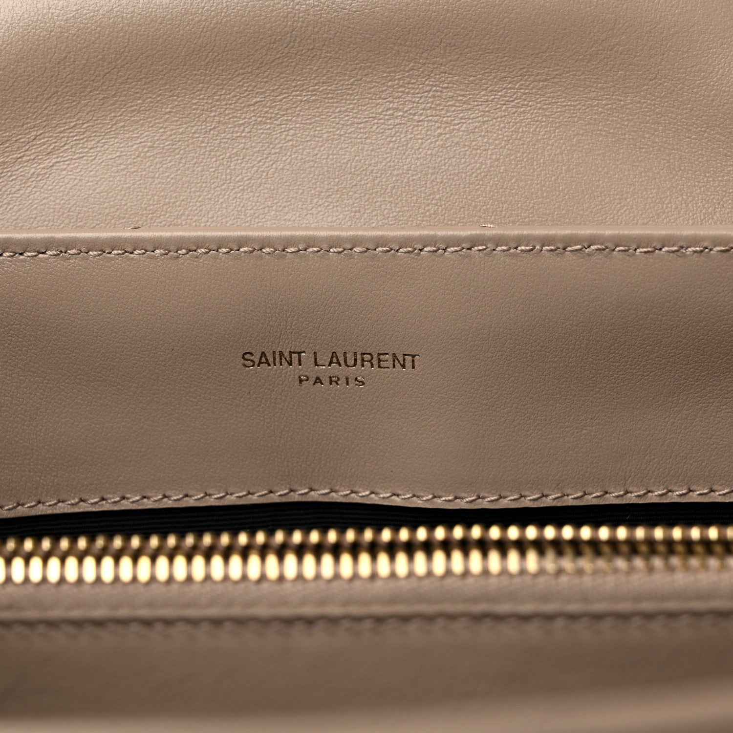 Saint Laurent Calfskin Y Quilted Monogram Medium Loulou Chain Satchel Dark Beige 6 of 10