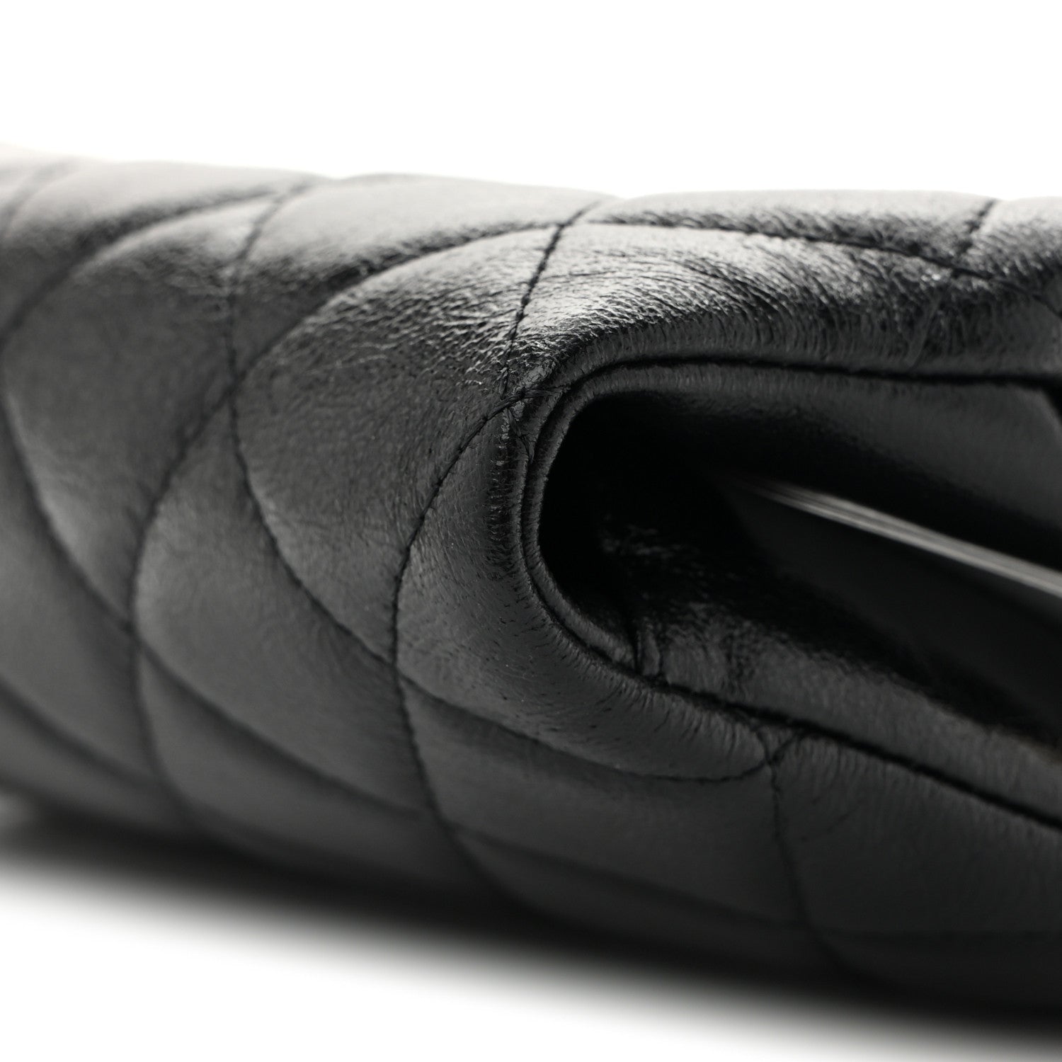 Chanel Lambskin Quilted Frame Clutch With Chain Black 10 of 10