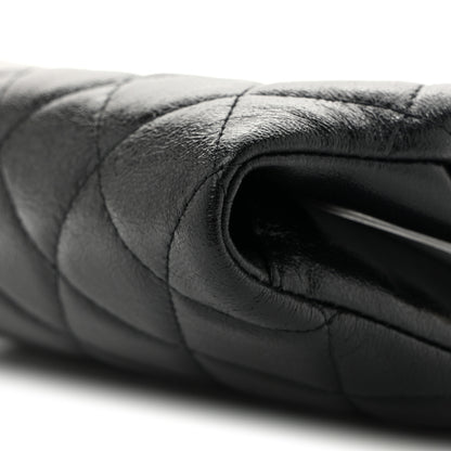 Chanel Lambskin Quilted Frame Clutch With Chain Black 10 of 10