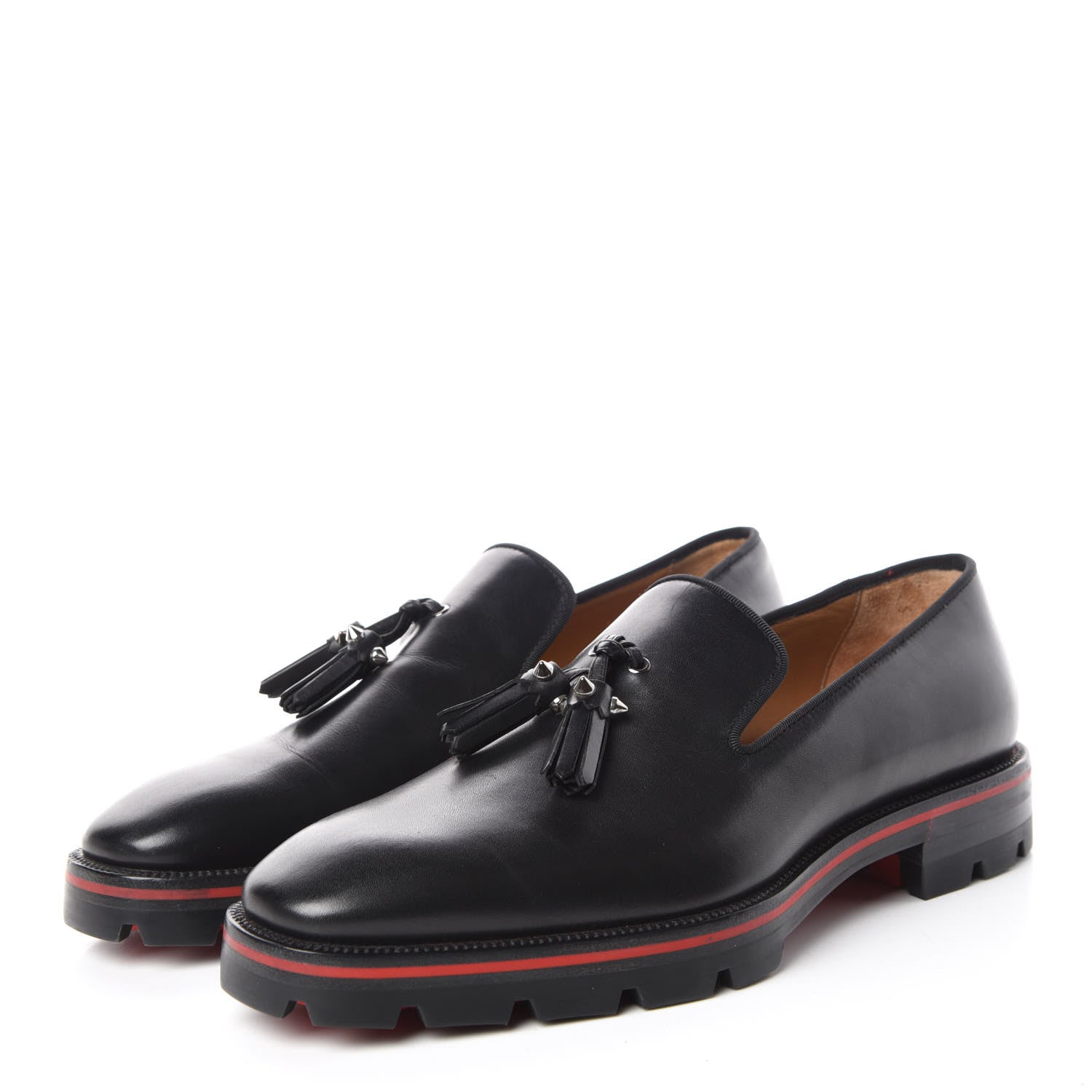Christian Louboutin Calfskin Mens Luglion Flats 41 Black 3 of 9