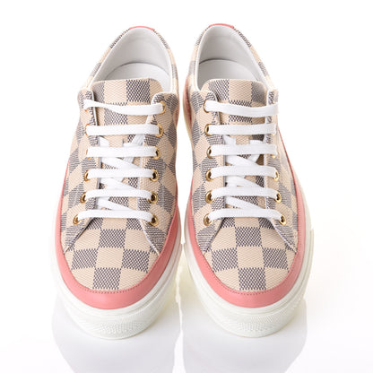 Louis Vuitton Damier Azur Stellar Sneakers 37 Rose Ballerine 5 of 10