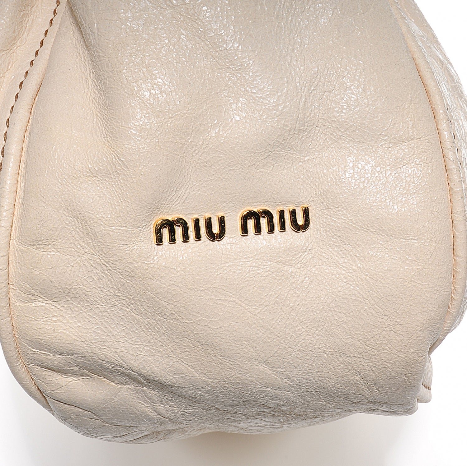 Miu Miu Nappa Frame Tote Cream 6 of 10