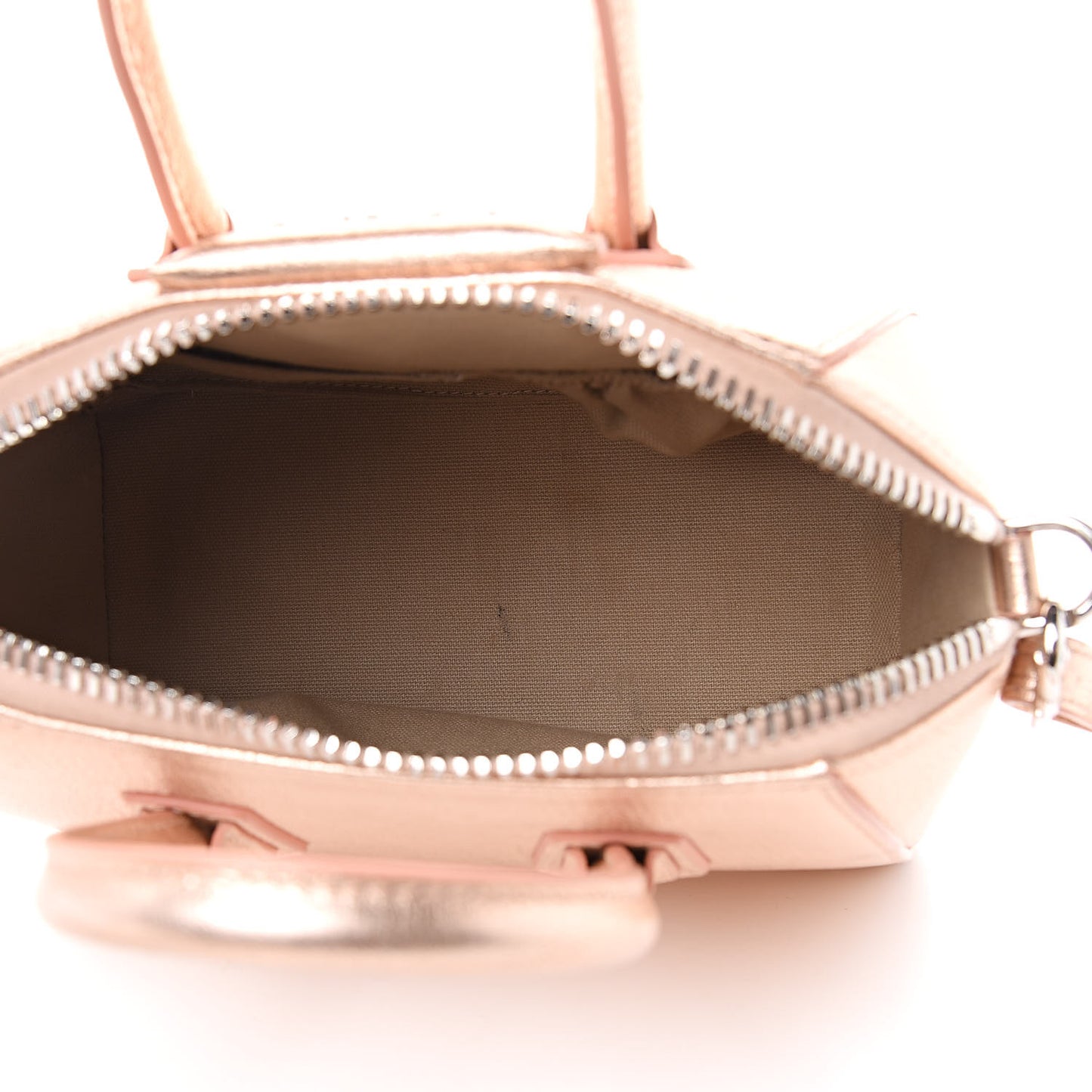 Metallic Sugar Goatskin Mini Antigona Light Pink